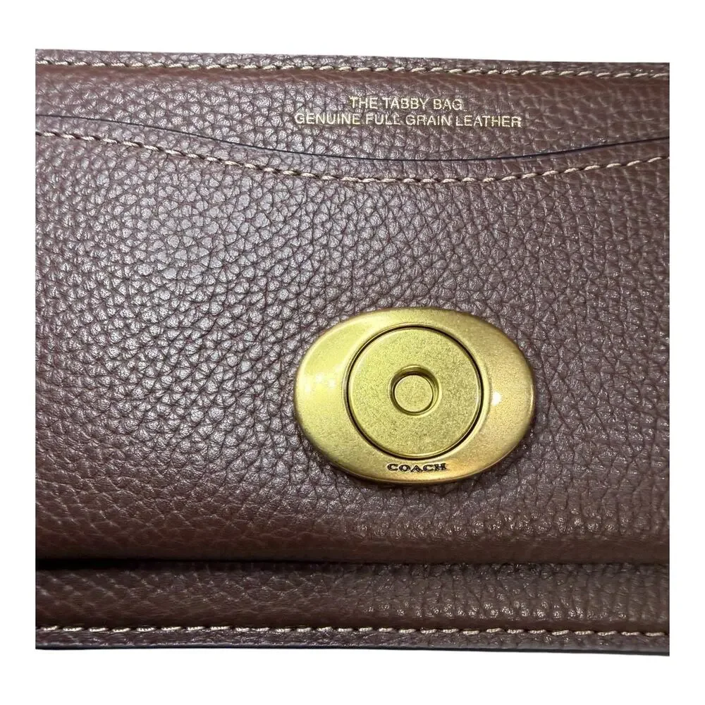 NWOT Coach CY201 Refined Pebble Leather Tabby 20 Shoulder Bag